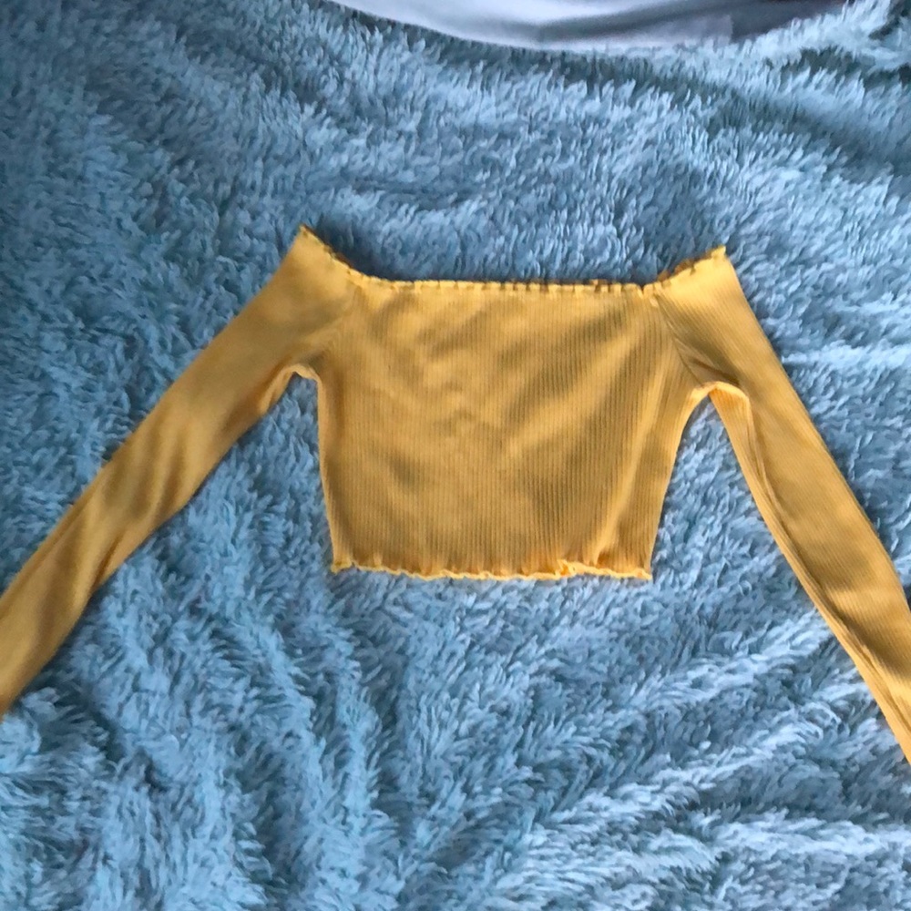Yellow crop top